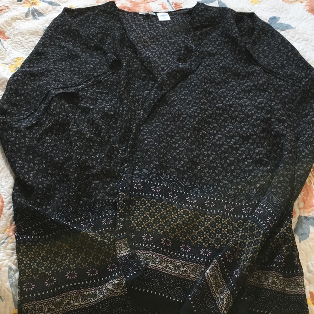 M/L kimono thin printed wrap